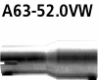 Adapter Komplettanlage auf Kat oder Hauptschalldmpfer auf Serienanlage auf  50.5 mm