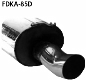 Rear silencer DTM with single tailpipe 1 x  85 mm