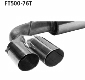 Rear silencer transverse with double tailpipe 2 x  76 mm, cut 20, LH exit