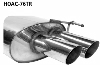 Rear silencer with double tailpipes RH 2 x  76 mm