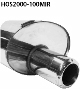 Rear silencer with single tailpipe 1 x  100 mm (machined design similar to Audi TT instruments) Rear silencer RH