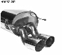 Rear silencer with double tailpipes 2 x  76 mm, cut 20