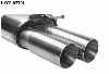 Rear silencer with single tailpipe 2x  85 mm (RACE design) Rear silencer LH