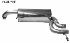 Rear silencer with double central exit 2 x  54 mm for original rear valance exit