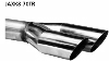 Rear silencer with double tailpipes 2 x  70 mm right