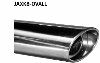 Rear silencer with single tailpipe oval 120 x 80 mm left