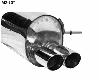 Rear silencer with double tailpipes 2 x 70 mm, cut 20