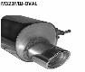 Endschalldmpfer mit Einfach-Endrohr oval 120 x 80 mm