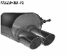 Endschalldmpfer mit Doppel-Endrohr 2 x  70 mm