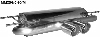 Endschalldmpfer mit Doppel-Endrohr 2 x  90 mm mit Lippe 20schrg geschnitten Ausgang mittig MX5 NC incl. Facelift