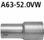 Adapter Verbindungsrohr auf Serie auf  52.0 mm