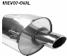 Rear silencer with single tailpipe oval 120 x 80 mm Lancer EVO 7