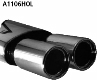 Rear silencer with double tailpipes 2 x  90 mm Astra Hatchback 