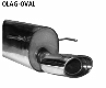 Rear silencer with single tailpipe oval 153 x 95 mm