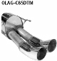 Rear silencer DTM with double tailpipes 2 x  85 mm