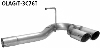 Rear pipe set with double tailpipes 2 x  76 mm