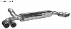 Endschalldmpfer mit Doppel-Endrohr mit Lippe 20 schrg geschnitten Ausgang LH + RH 2 x  76 mm
