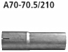Adapter Endschalldmpfer auf Verbindungsrohr hinten auf  70.5 mm
