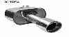 Rear silencer with single tailpipe oval 120 x 80 mm LH exit