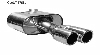 Rear silencer with double tailpipe cut 20 with inward curl 2 x  76 mm LH exit