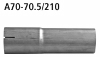 Adapter Endschalldmpfer auf Verbindungsrohr hinten oder auf Serienanlage auf  70.5 mm