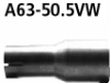 Adaptor rear silencer on original system: 2 L, 2 L 16V