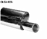 Rear silencer with single tailpipe 1 x  90 mm