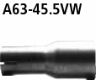 Adapter Endschalldmpfer auf Serienanlage auf  45.5 mm