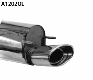 Rear silencer with single tailpipe oval 153 x 95 mm Corsa