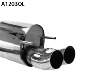 Rear silencer with double tailpipes DTM 2 x  76 mm Corsa