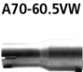 Adapter Verbindungsrohr auf Serie auf  60.5 mm