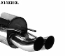 Rear silencer with double tailpipes DTM 2 x  76 mm