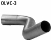Rear link pipe for 1 rear silencer