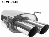 Rear silencer with double tailpipes RH 2 x  76 mm