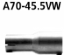 Adapter Endschalldmpfer + Verbindungsrohr auf Serienanlage auf  45.5 mm
