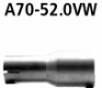 Adapter Endschalldmpfer + Verbindungsrohr auf Serienanlage auf  52.0 mm