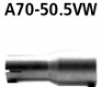Adapter Endschalldmpfer + Verbindungsrohr auf Serienanlage auf  50.5 mm