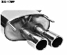 Rear silencer with double tailpipes with inward curl 2 x  76 mm RH