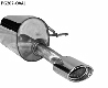 Rear silencer with single tailpipe 1x Oval 120x80 mm, RH exit 
