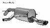 Endschalldmpfer mit Einfach-Endrohr RH 1x Oval 120x80 mm 