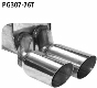 Rear silencer with double tailpipes 2 x  76 mm 307 Saloon 