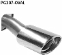 Rear silencer with single tailpipe oval 120 x 80 mm 307 Saloon