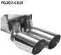 Rear silencer with double tailpipes 2 x  63 mm 307 Coup-Cabrio