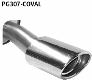 Rear silencer with single tailpipe oval 120 x 80 mm 307 Coup-Cabrio
