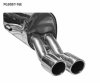 Rear silencer with double tailpipe 2 x  76 mm cut 20 with inward curl Saloon diesel + Turbo except GTI