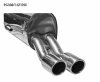 Rear silencer with double tailpipe 2 x  76 mm cut 20 with inward curl GTI models
