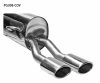 Rear silencer with double tailpipe oval 110 x 70 mm 