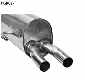 Rear silencer with  2 x exit tailpipe  51,0 mm for original rear valance exit