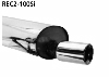 Endschalldmpfer mit Einfach-Endrohr 1 x  100 mm