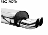 Endschalldmpfer mit Doppel-Endrohr DTM 2 x  76 mm